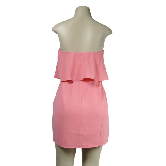 Lovers & Friends NWT Strapless M Barbie Party Pink Peach Mini Dress Sexy Kassie - Picture 5 of 12